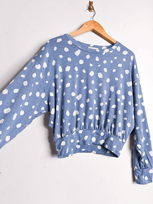 Polerón crop lunares