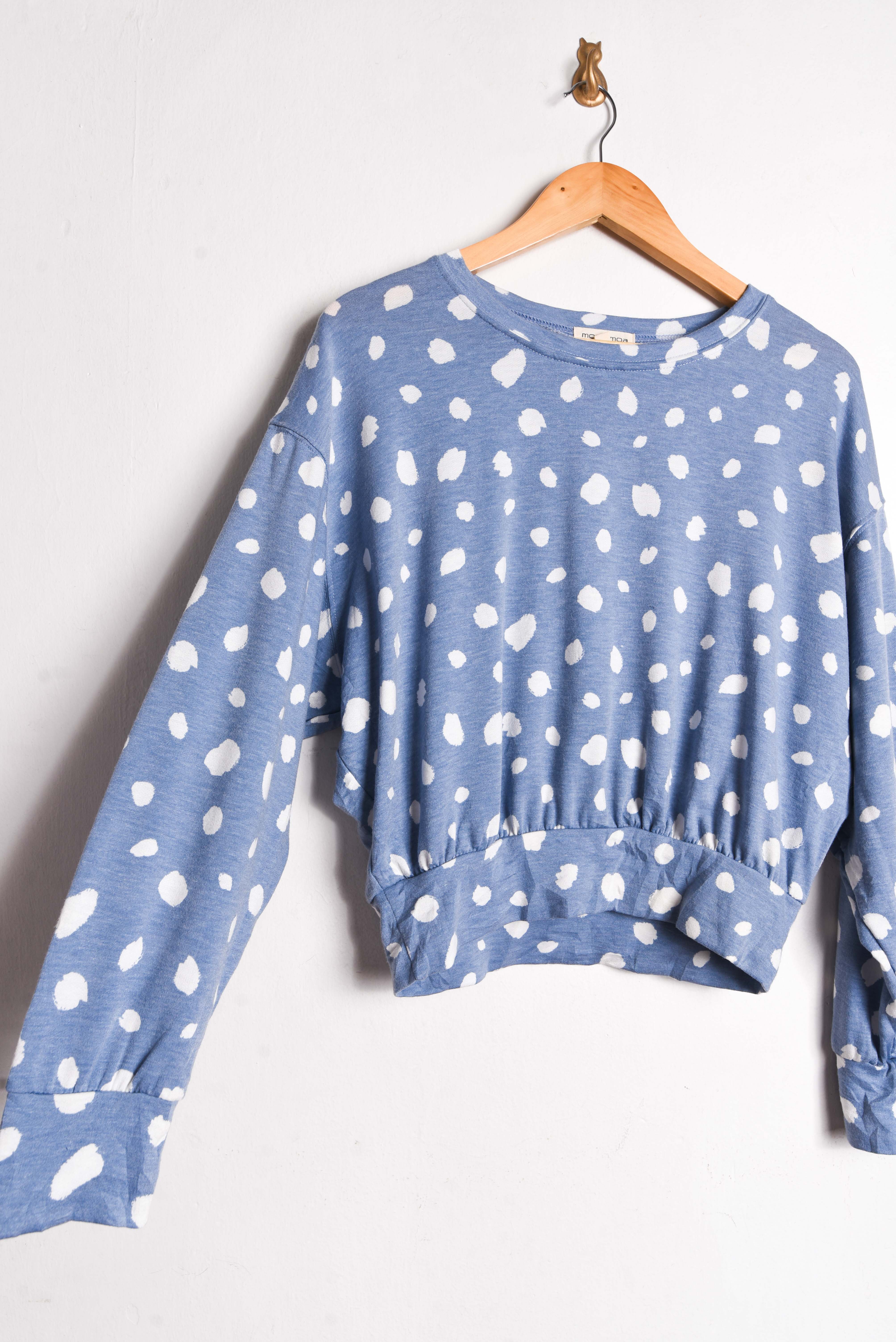 Polerón crop lunares