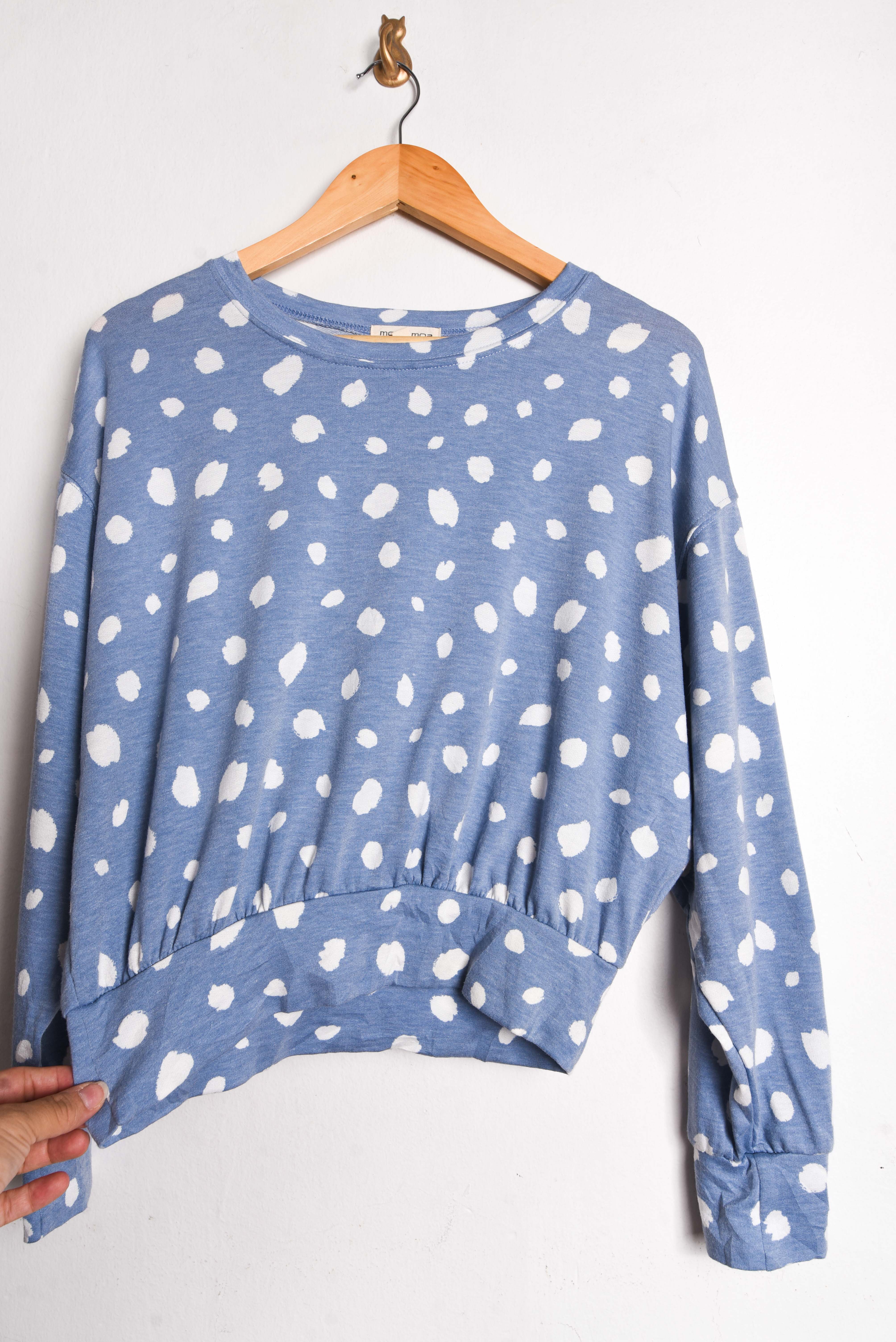 Polerón crop lunares