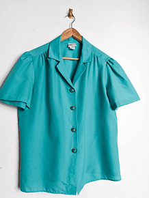 Blusa turquesa vintage 80s