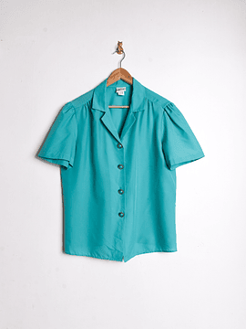 Blusa turquesa vintage 80s