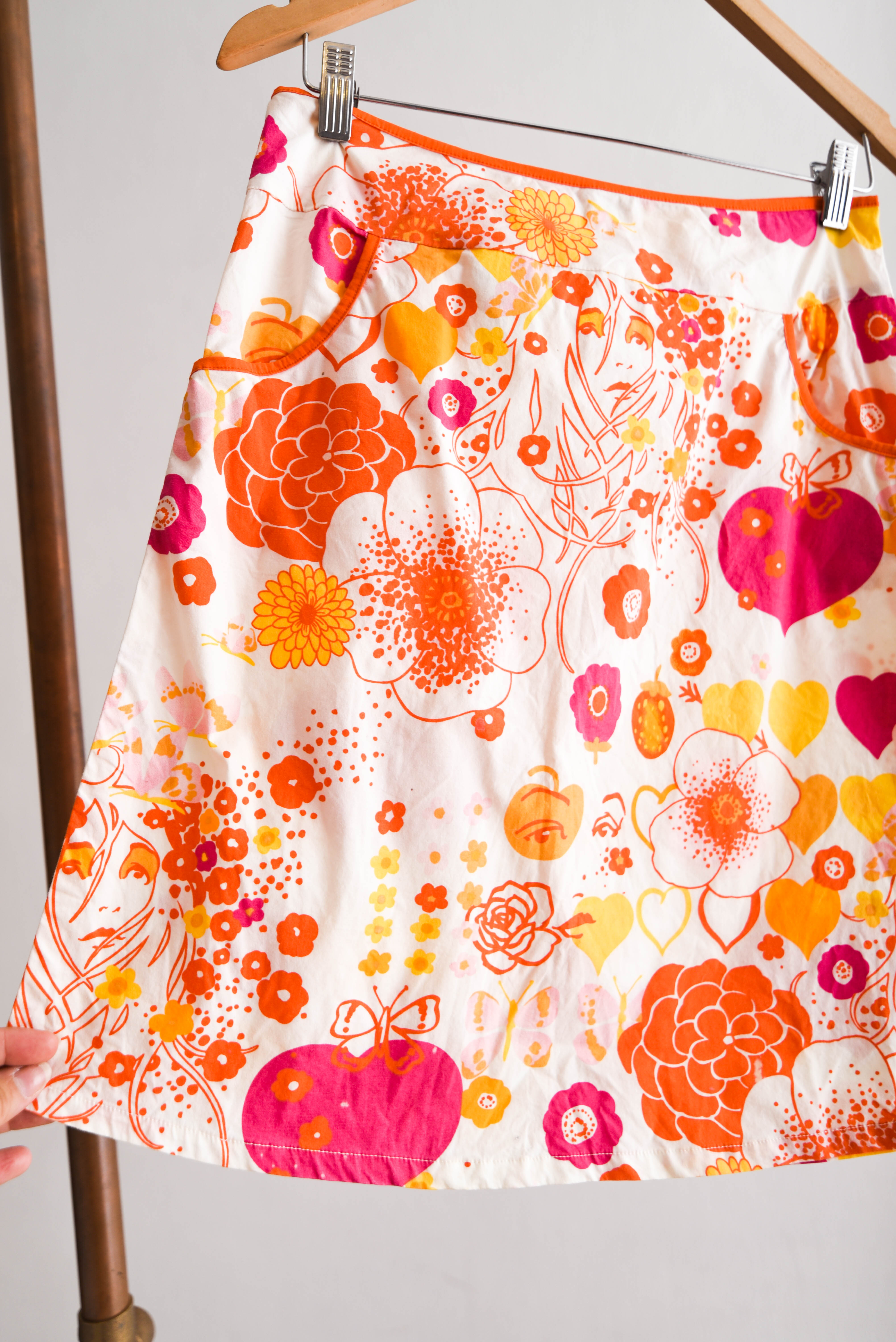 Falda y2k floral print