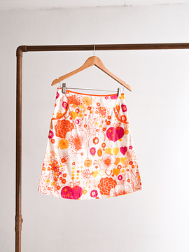 Falda y2k floral print