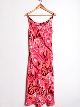 Vestido drapeado y2k coral