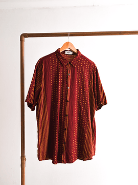 Camisa roja rayas y puntos 