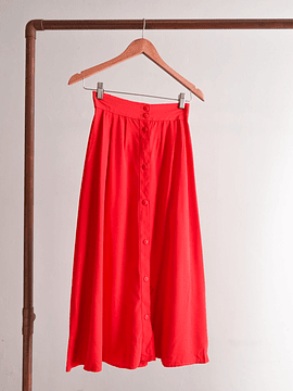Falda true red vintage botones