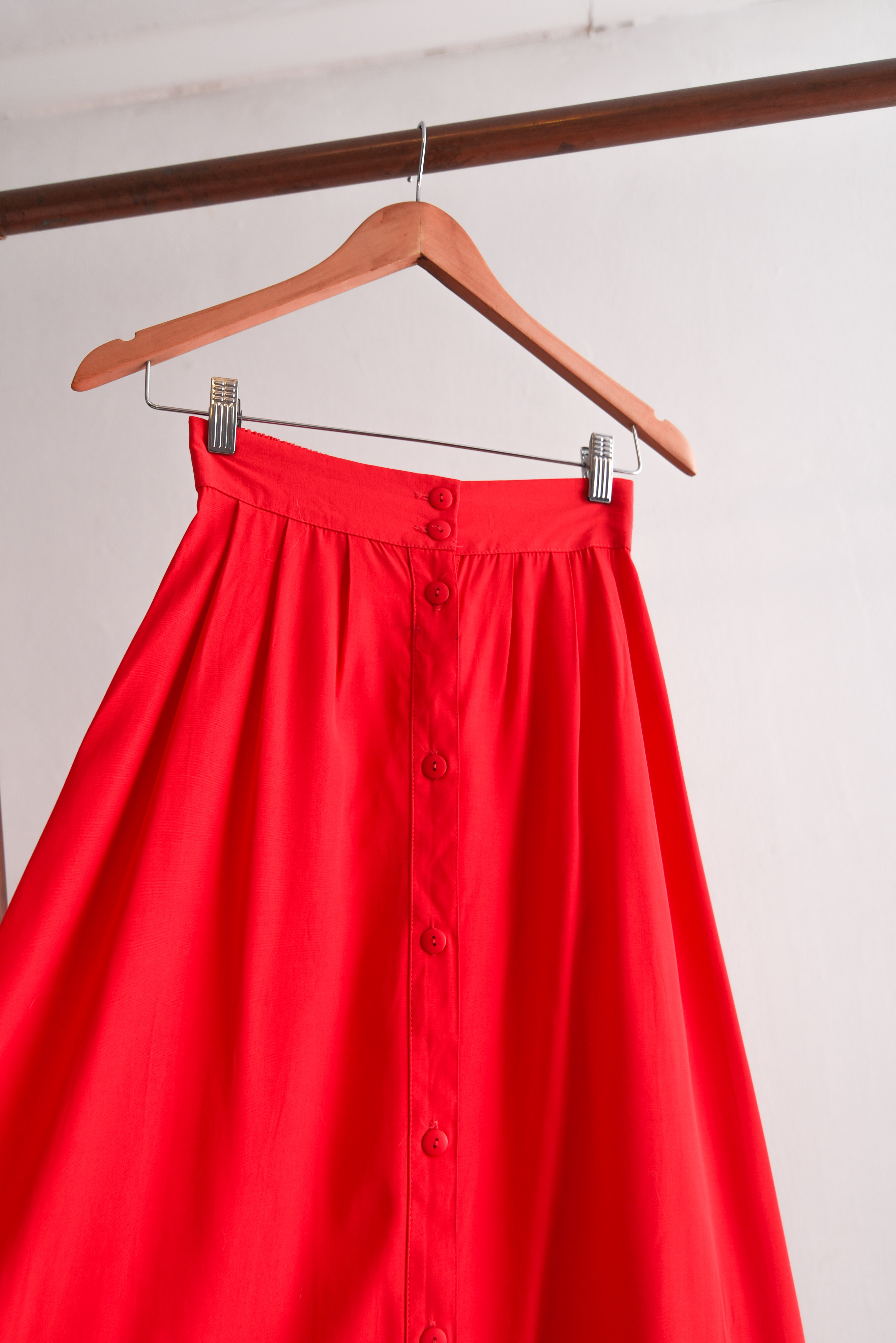 Falda true red vintage botones