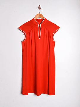 Vestido rojo vintage oriental vibes
