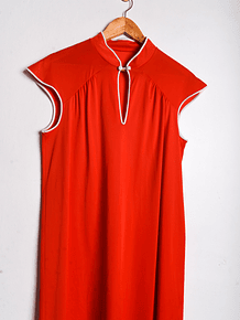 Vestido rojo vintage oriental vibes