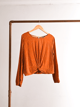 Blusa naranja dots