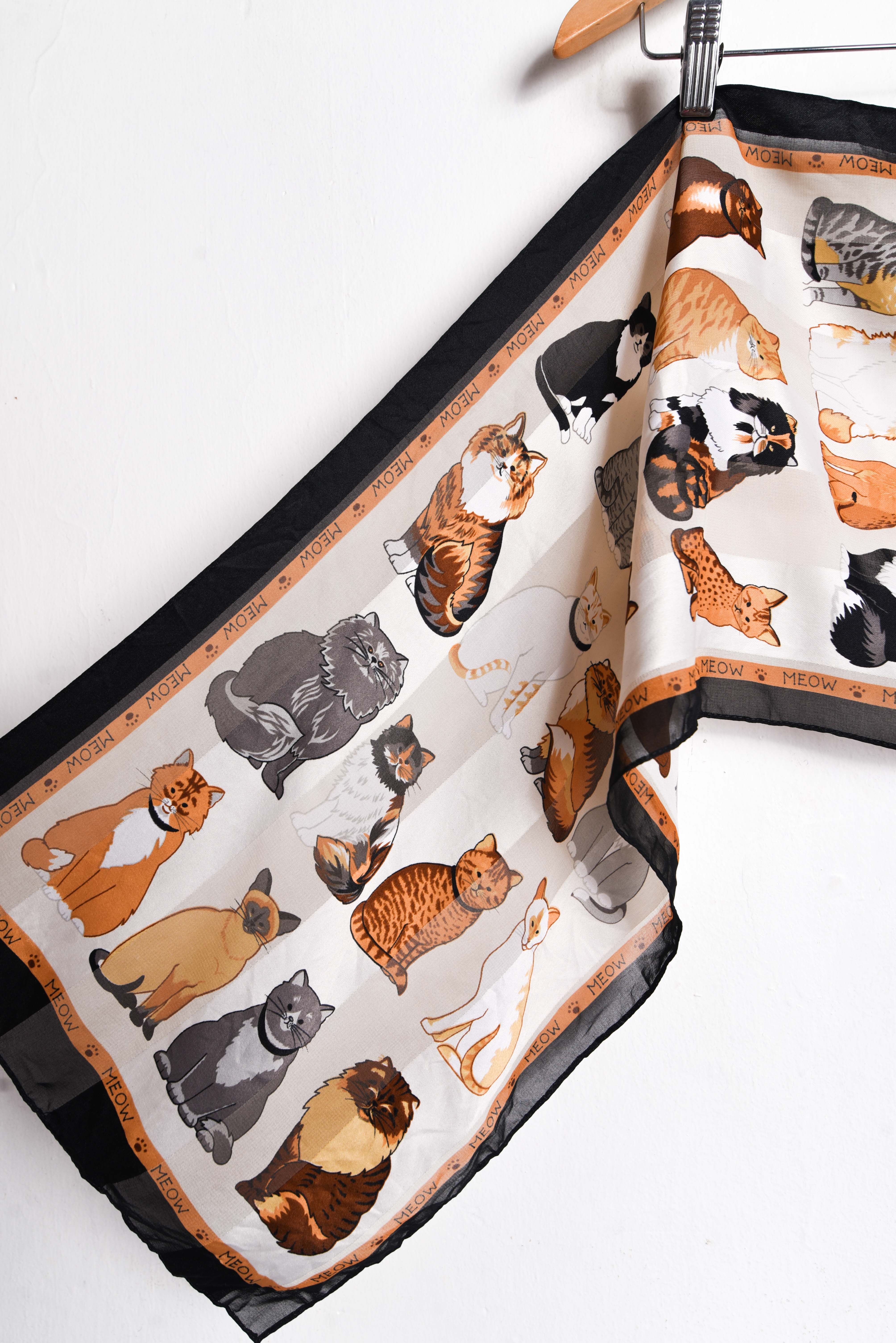 Pañuelo vintage cats