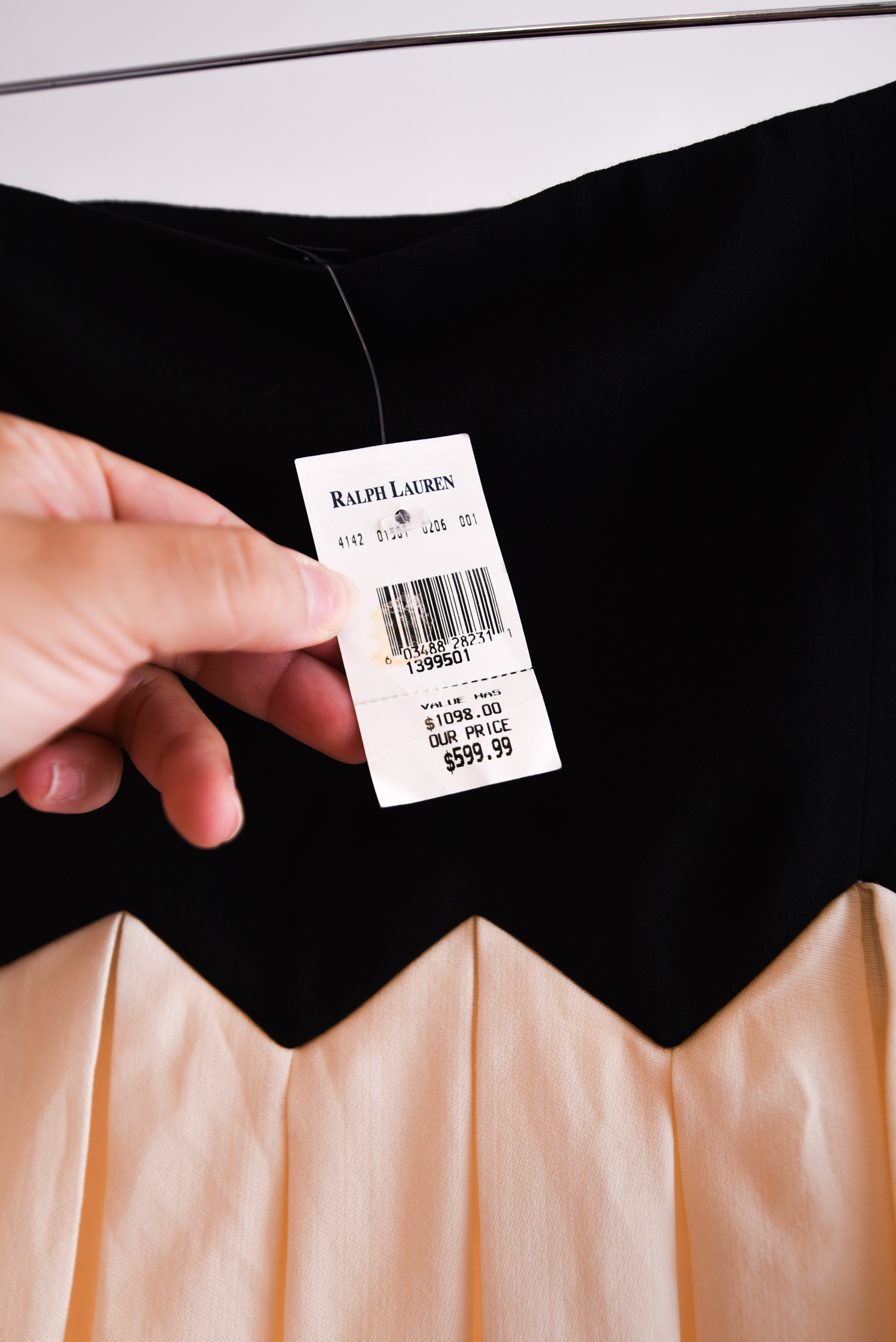 Falda bicolor Ralph Lauren black label