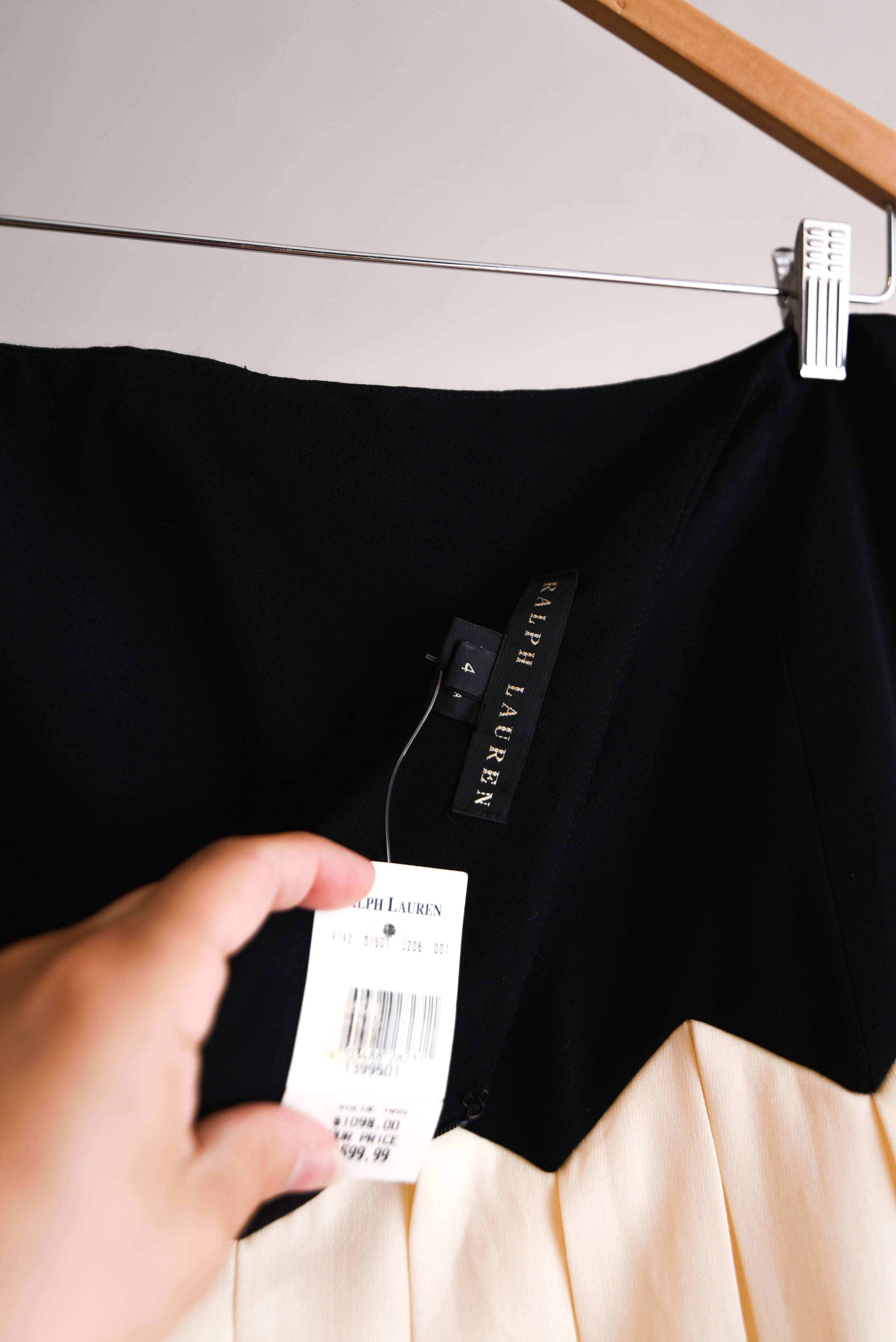 Falda bicolor Ralph Lauren black label