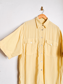Camisa vintage amarilla seda