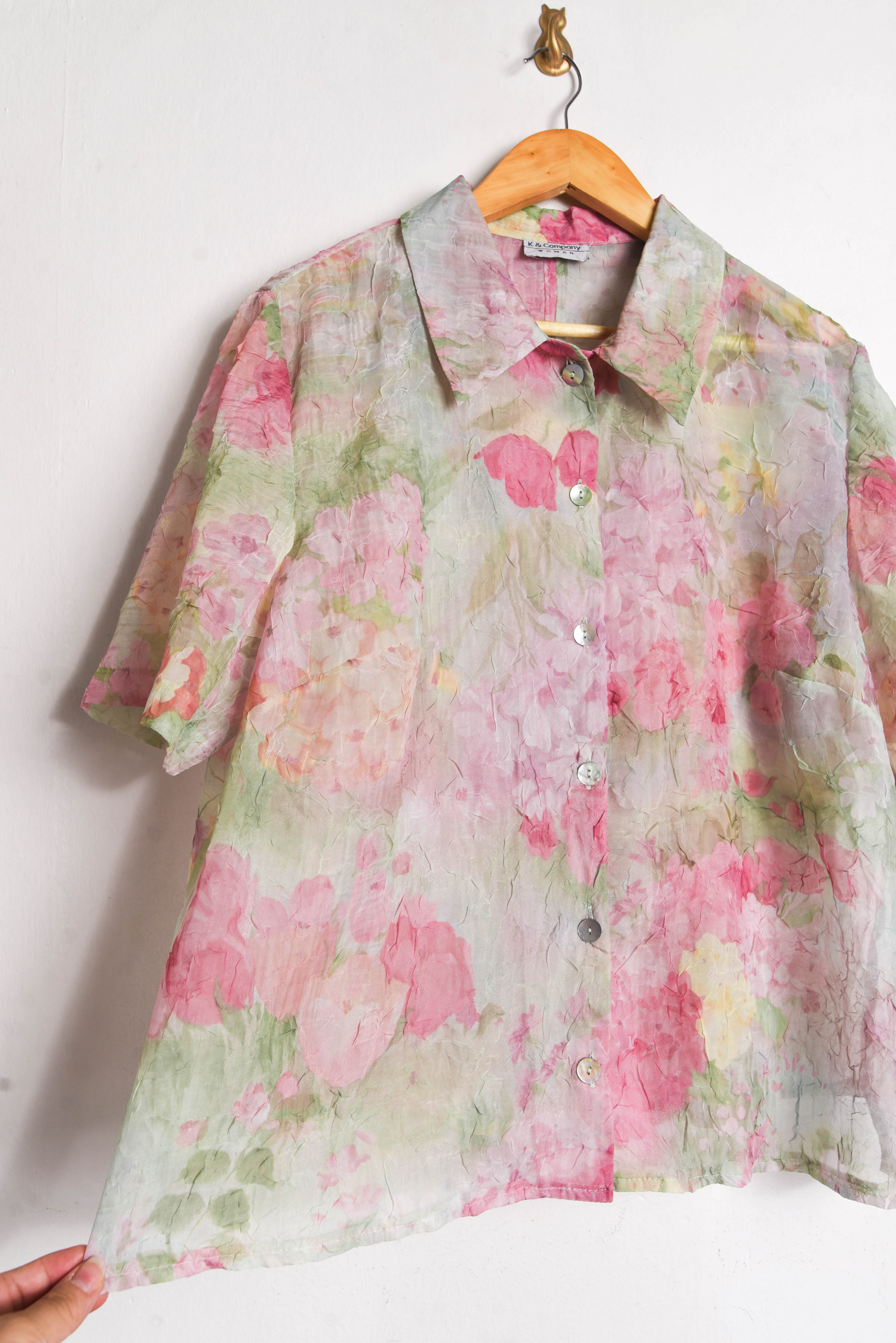 Blusa vintage Monet garden