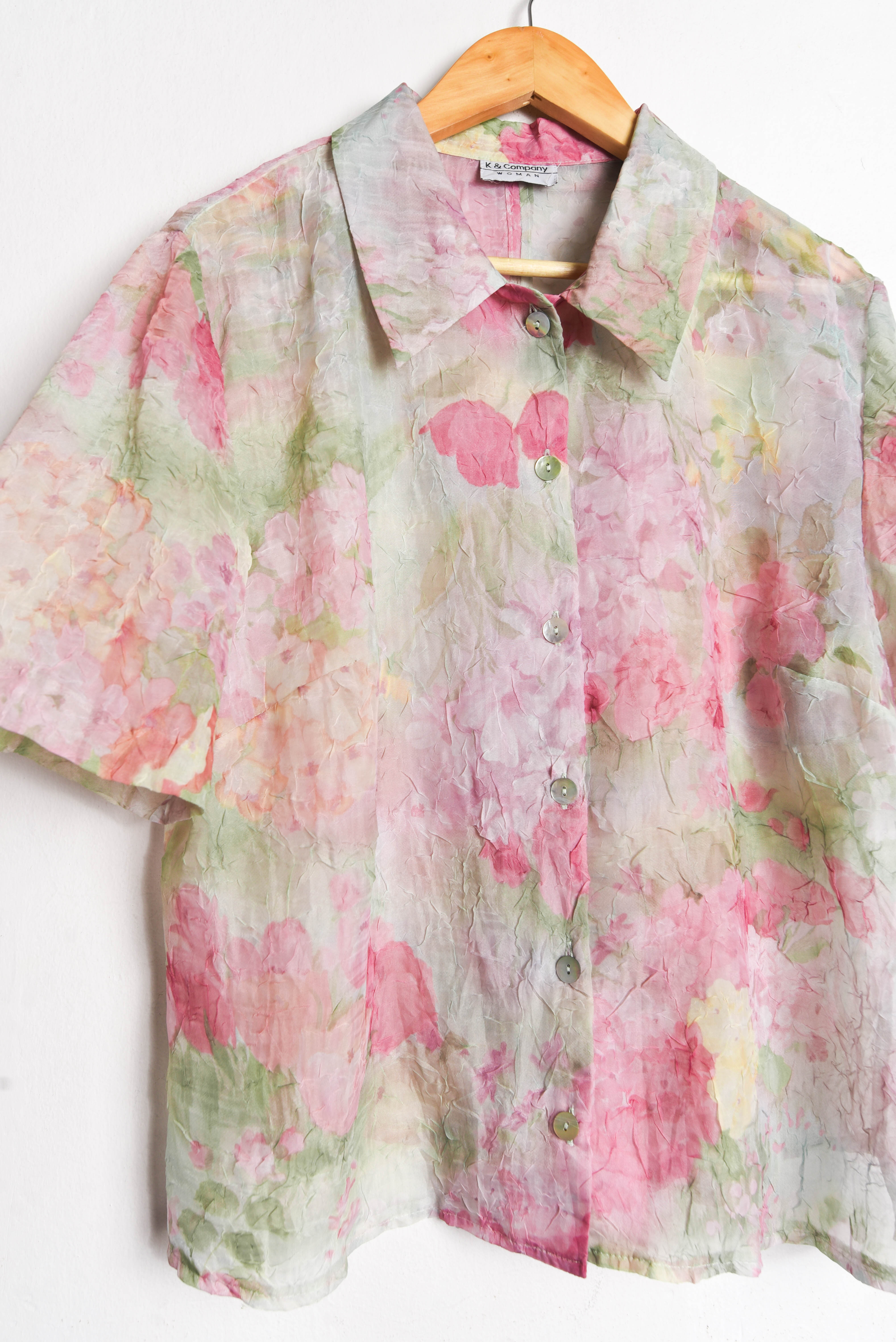 Blusa vintage Monet garden