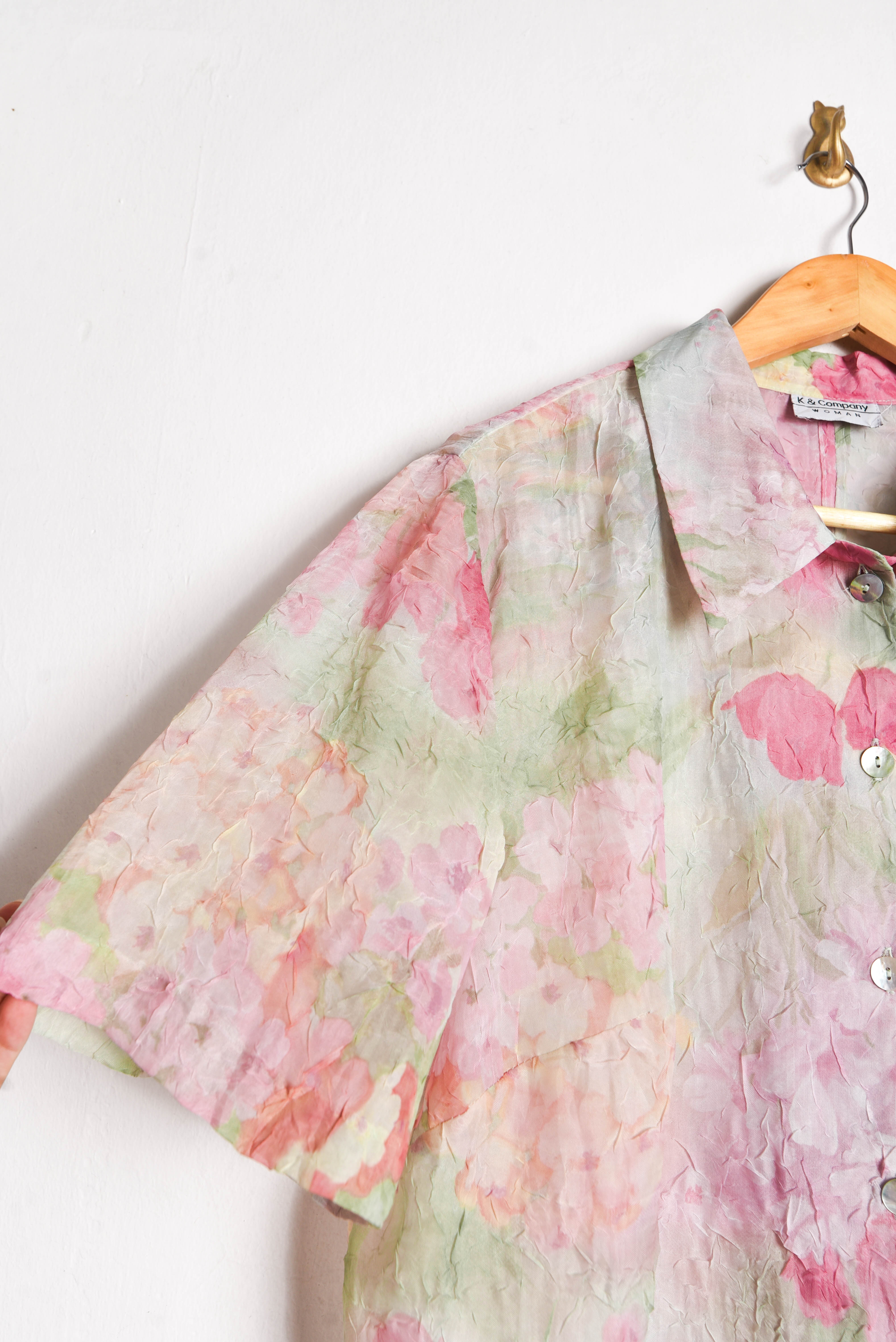 Blusa vintage Monet garden