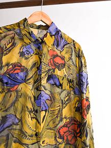 Blusón vintage transparencia floral