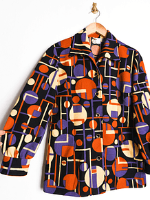 Blusa 70s geometric print