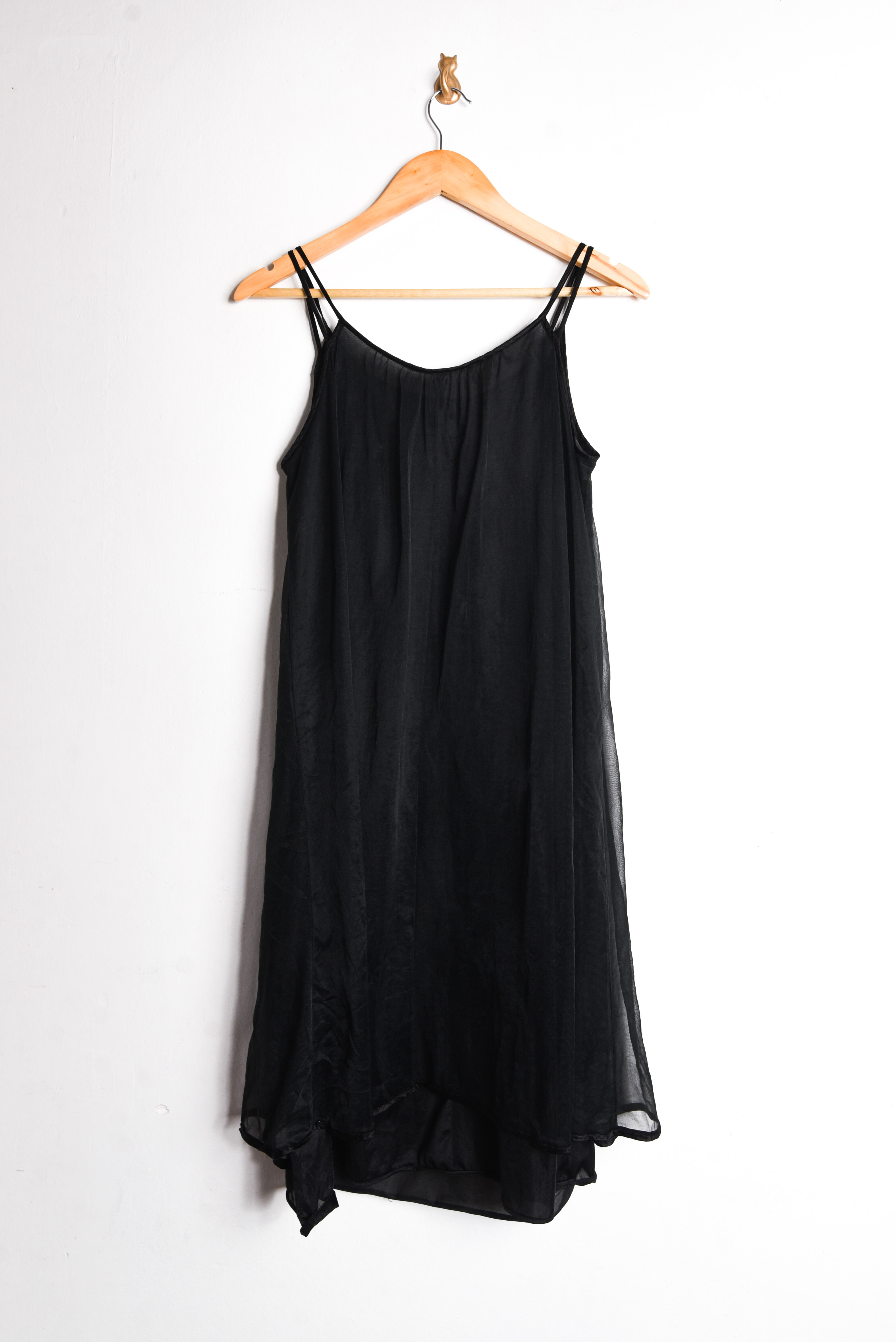Vestido lencero negro 60s 