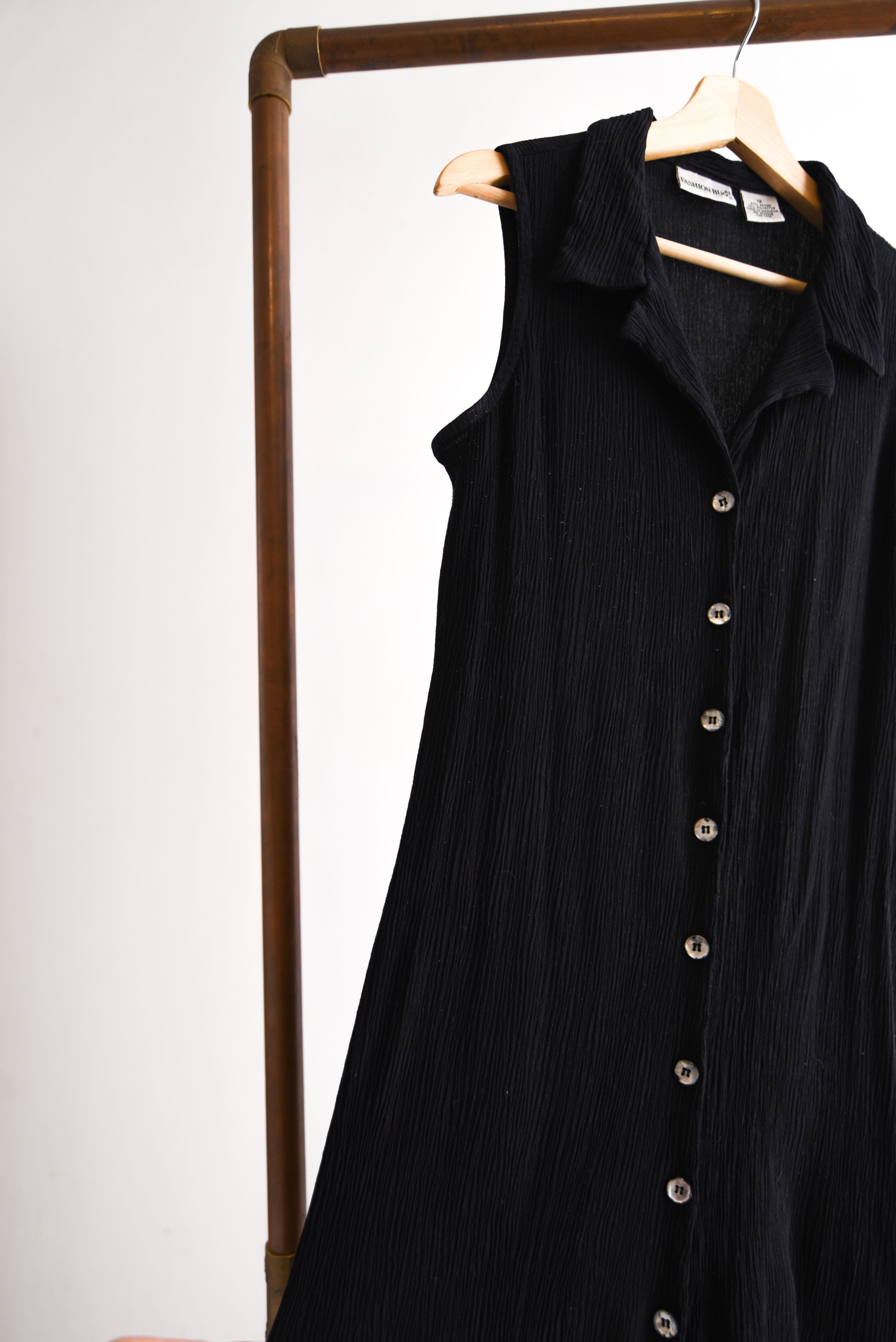 Vestido camisero bambula black