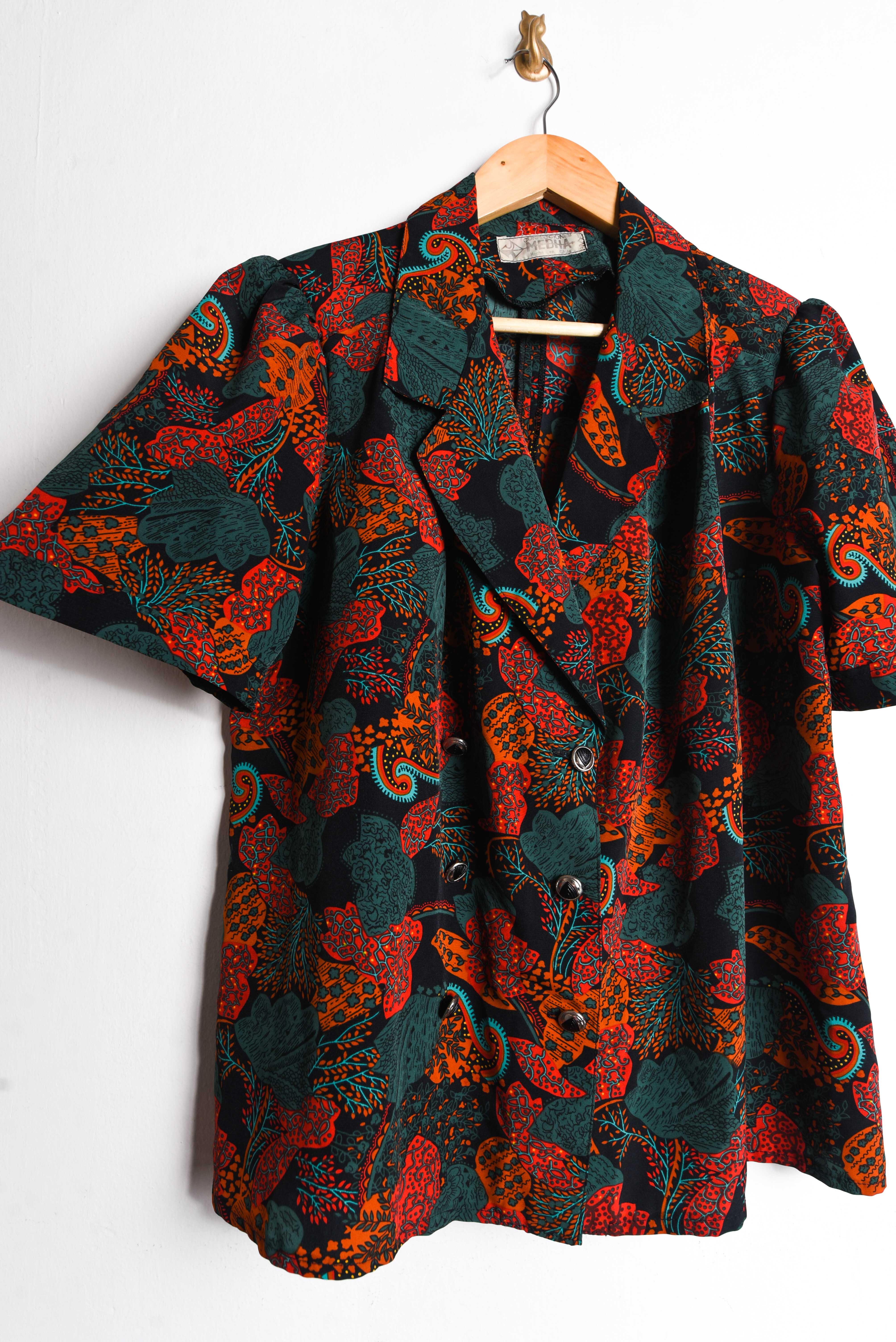 Blusa vintage dark green