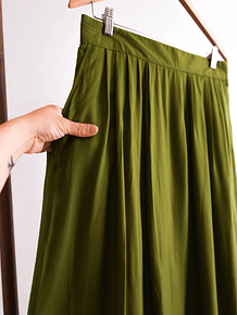 Maxi falda vintage olive green