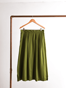 Maxi falda vintage olive green