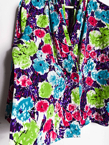 Blusa floral 80s satín
