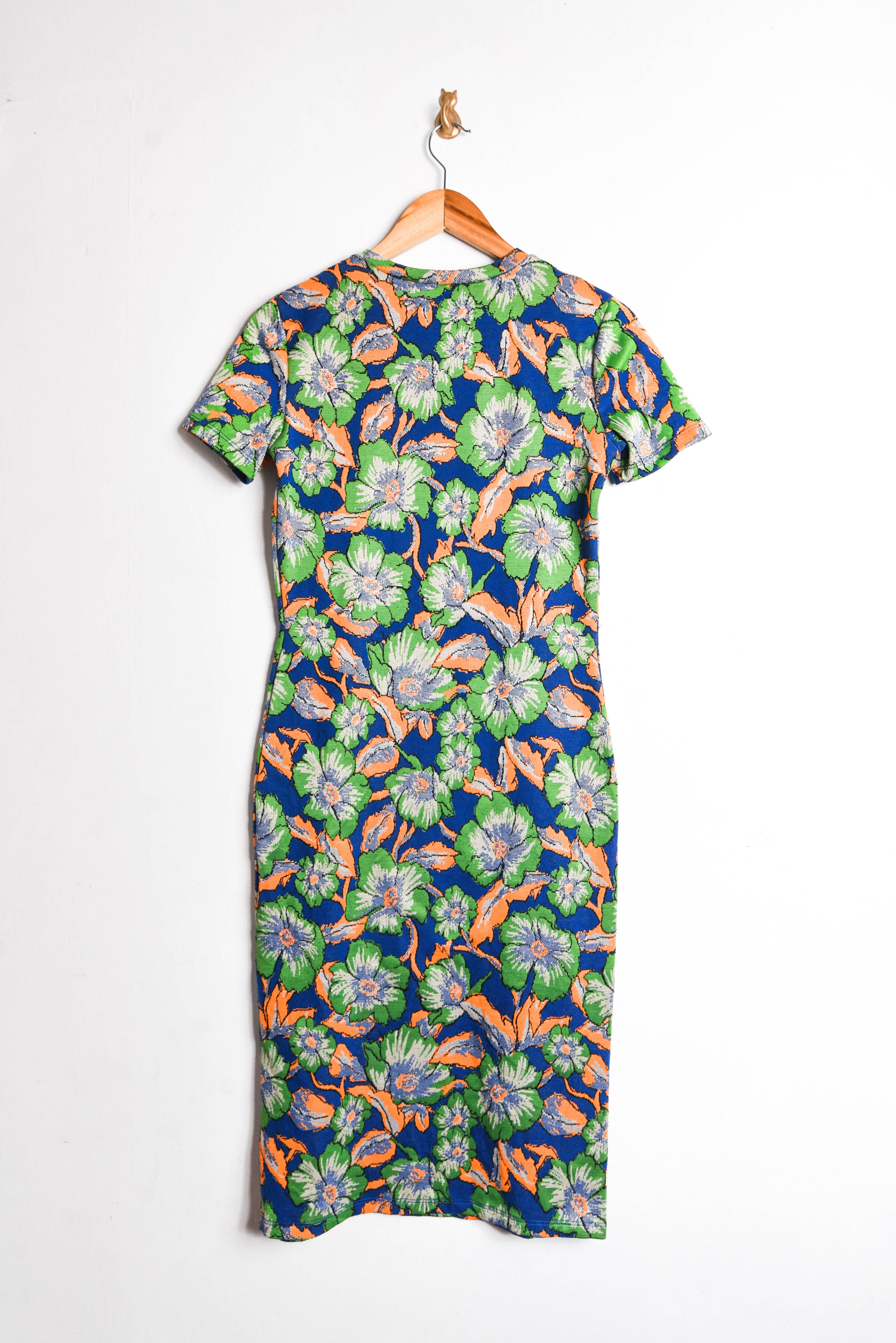 Vestido floral blue green