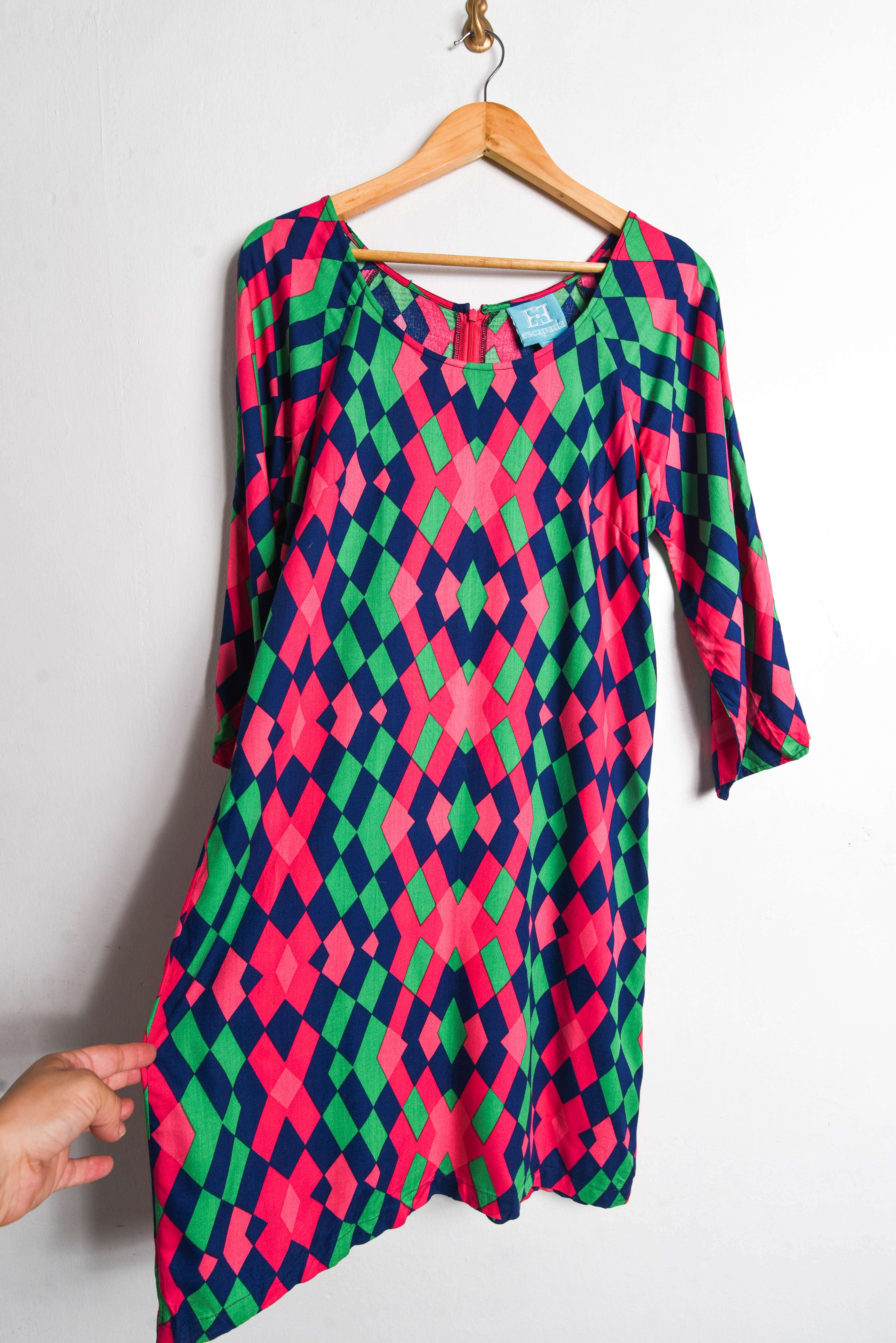 Vestido rombos multicolor