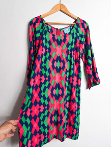 Vestido rombos multicolor