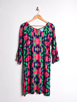 Vestido rombos multicolor