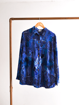 Blusa azulina hojitas