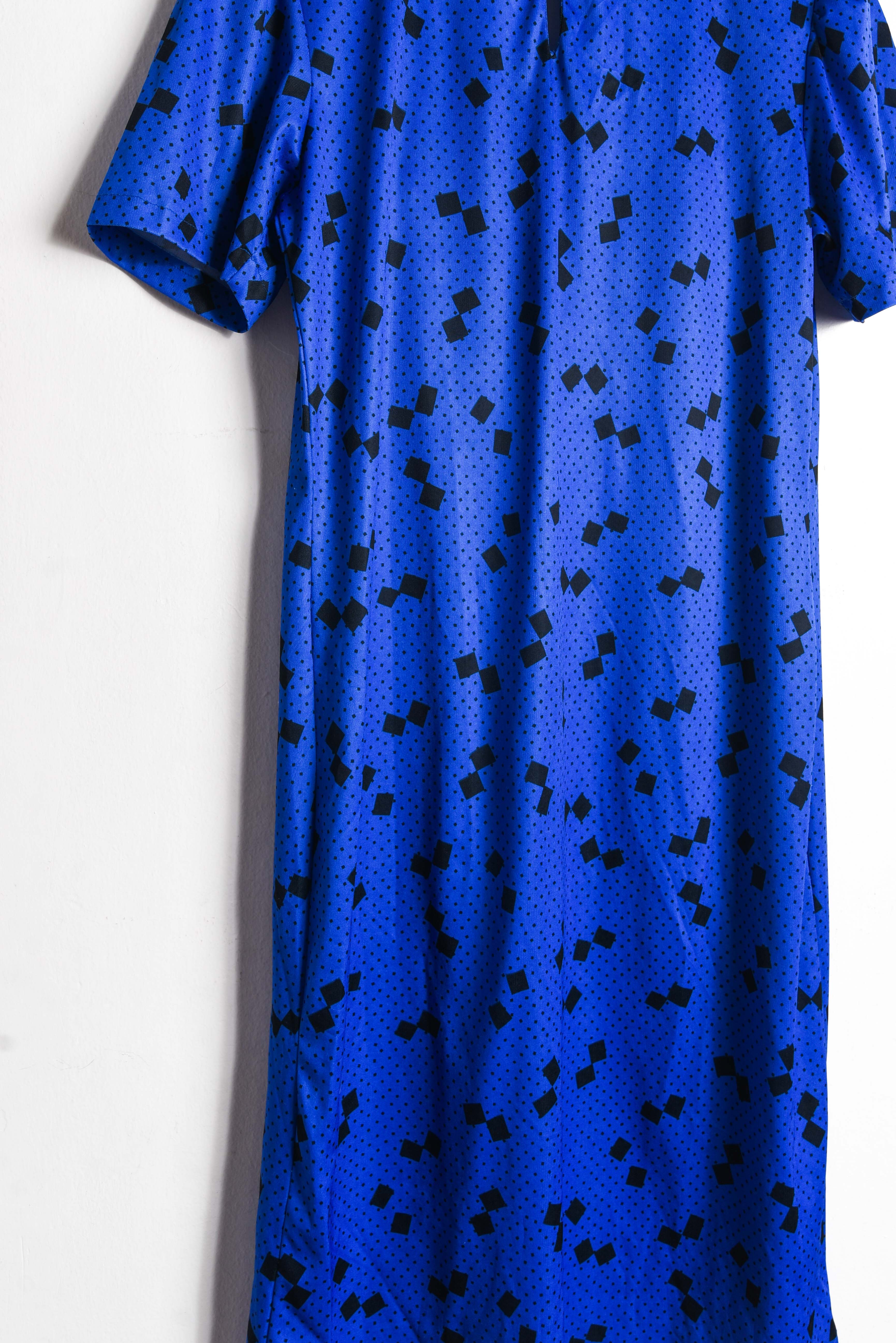 Vestido 80s rombos y puntos