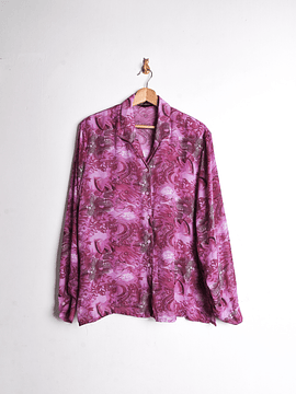 Blusa purple floral oriental
