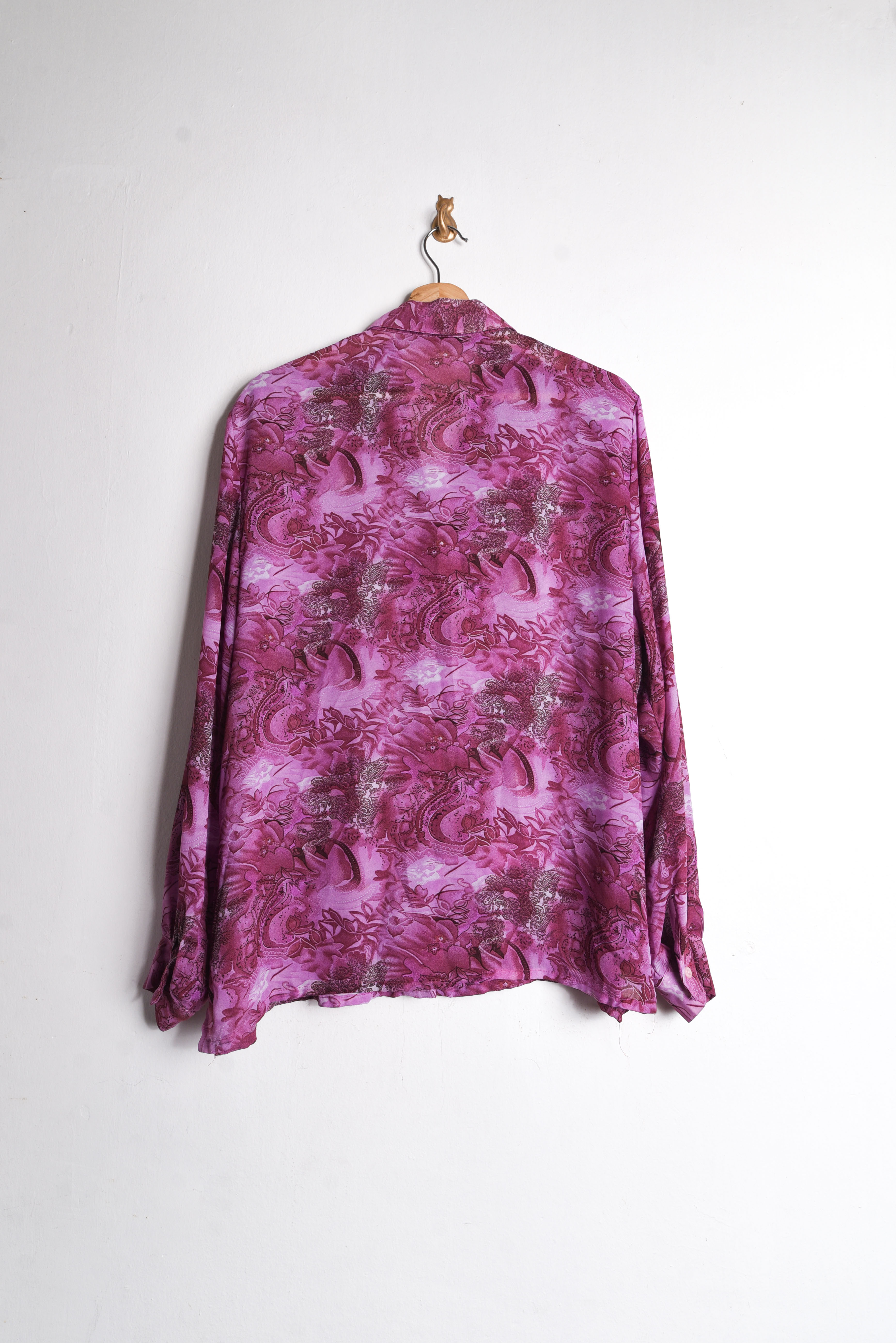 Blusa purple floral oriental