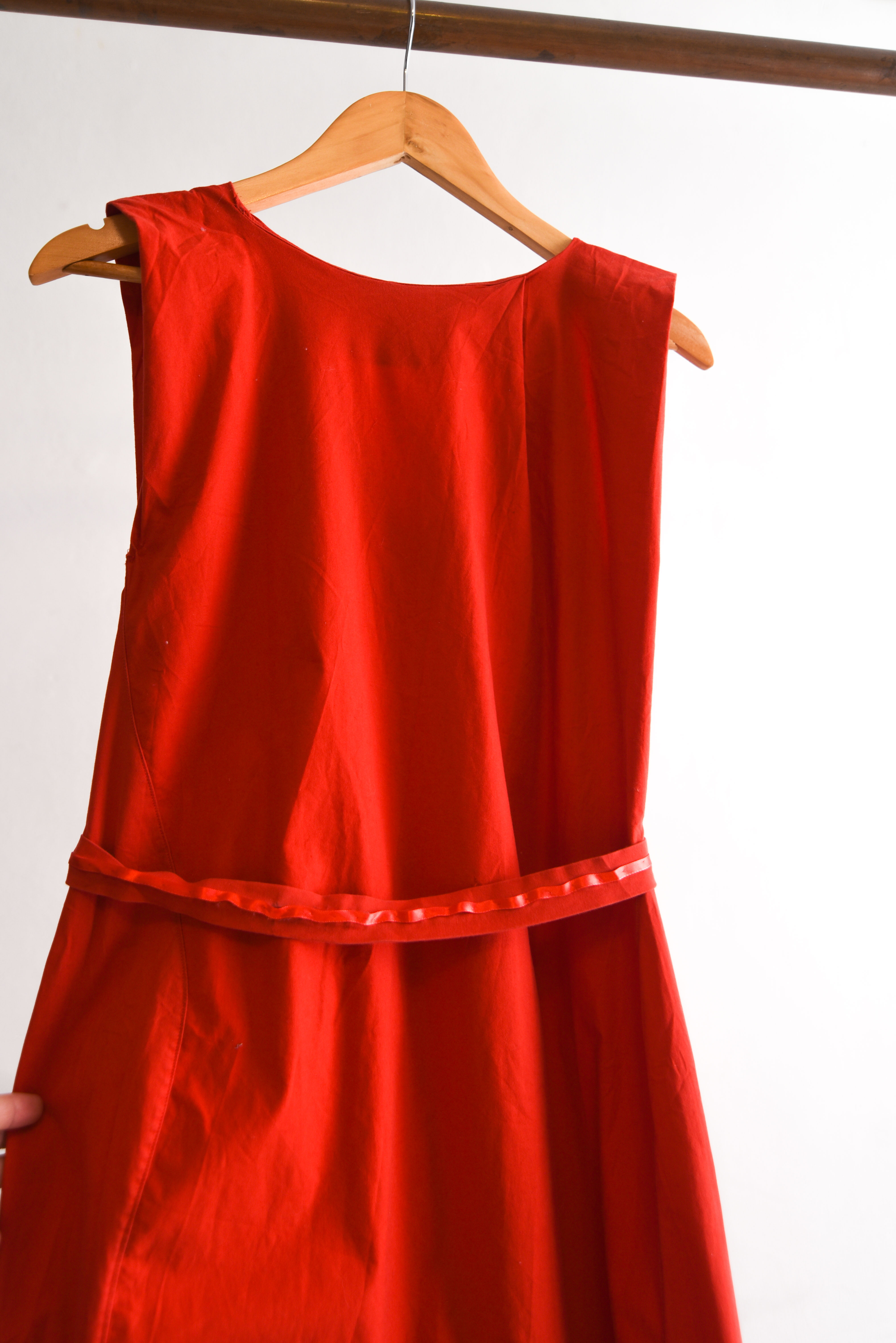 Vestido rojo volados