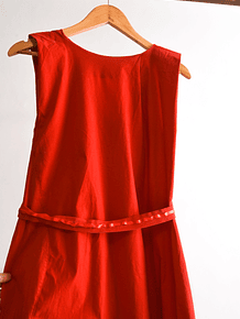 Vestido rojo volados