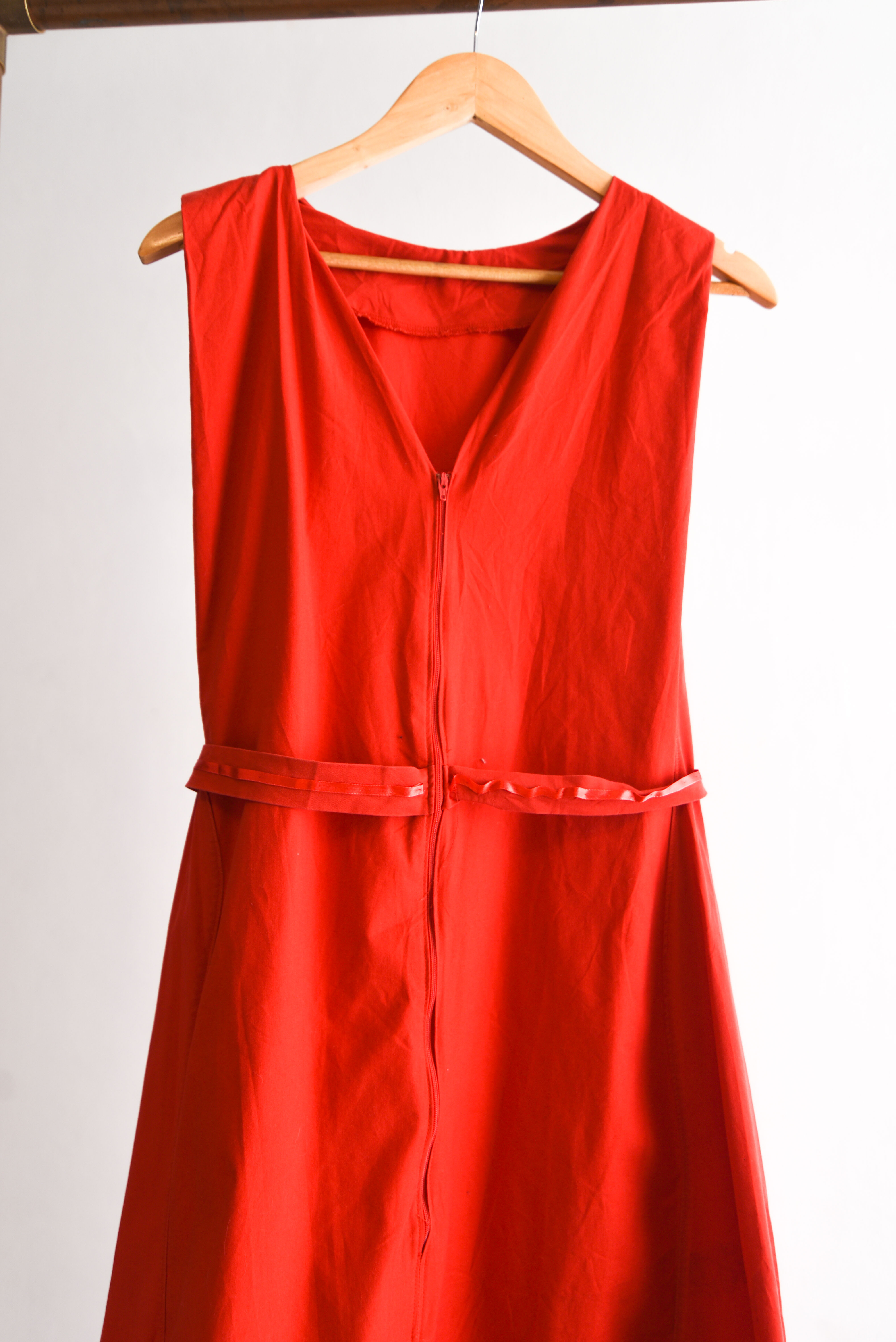 Vestido rojo volados