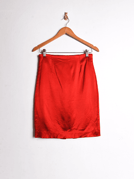 Falda roja vintage satín