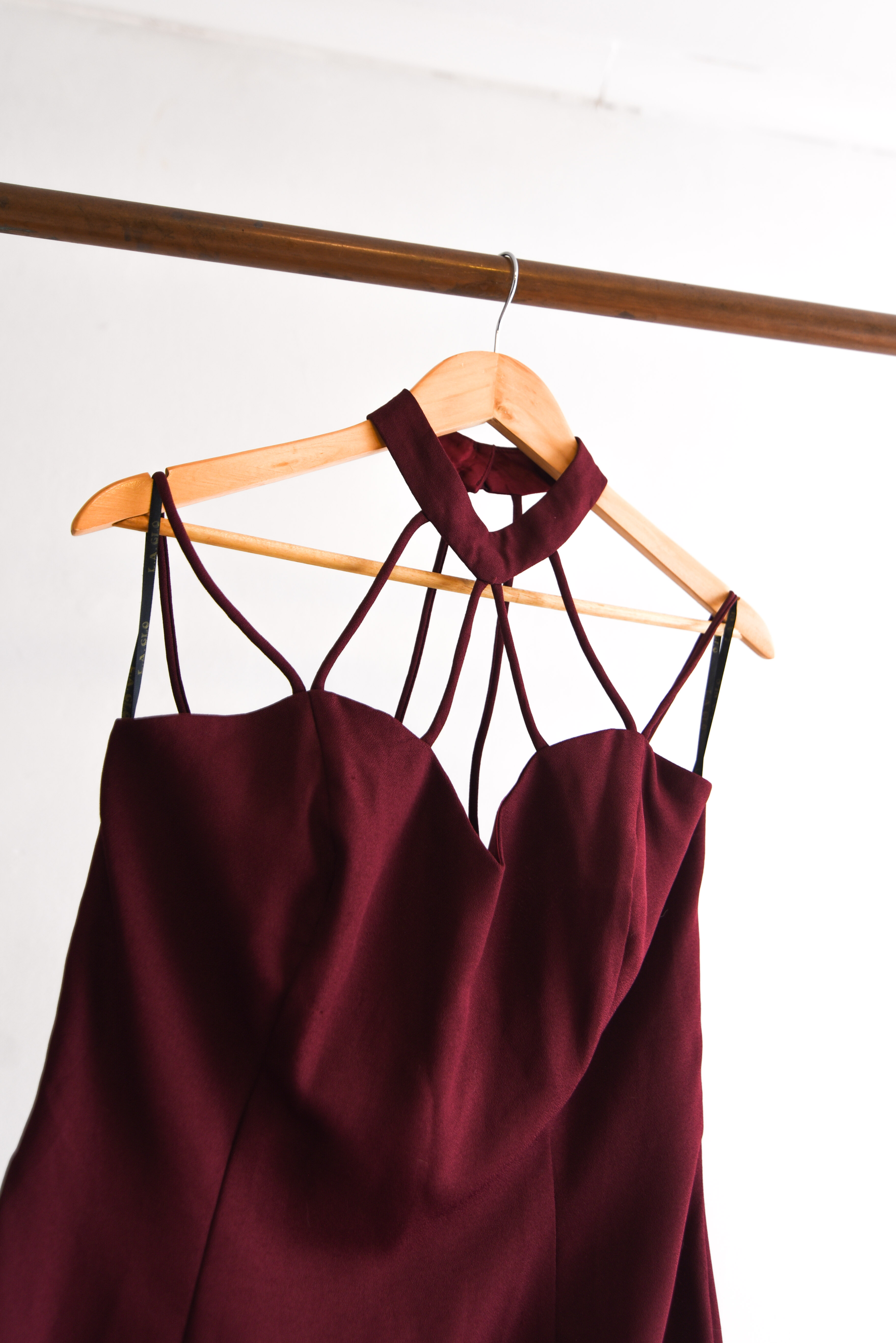 Vestido burdeo 90s party