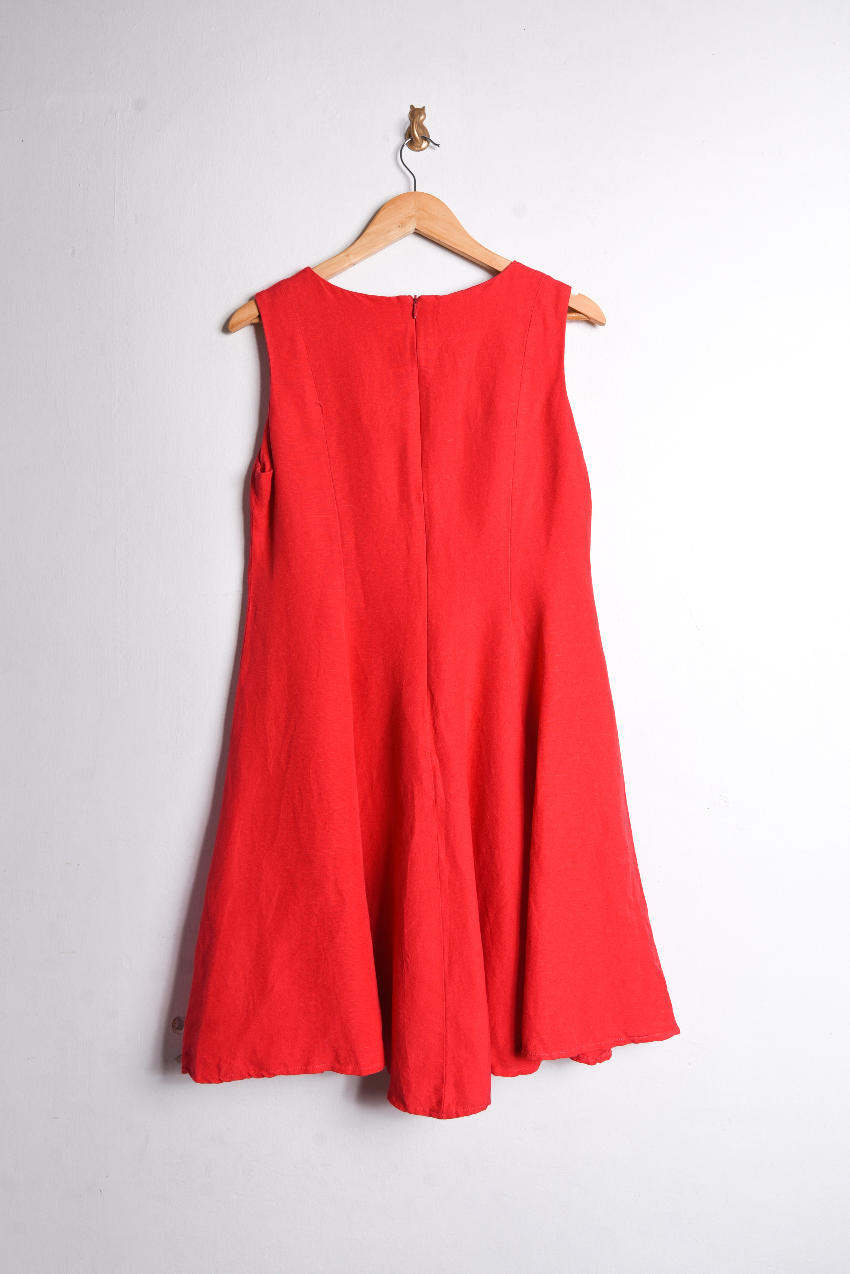 Vestido true red lino 