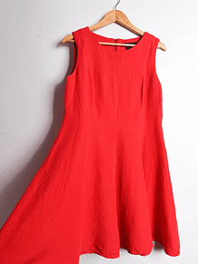 Vestido true red lino 