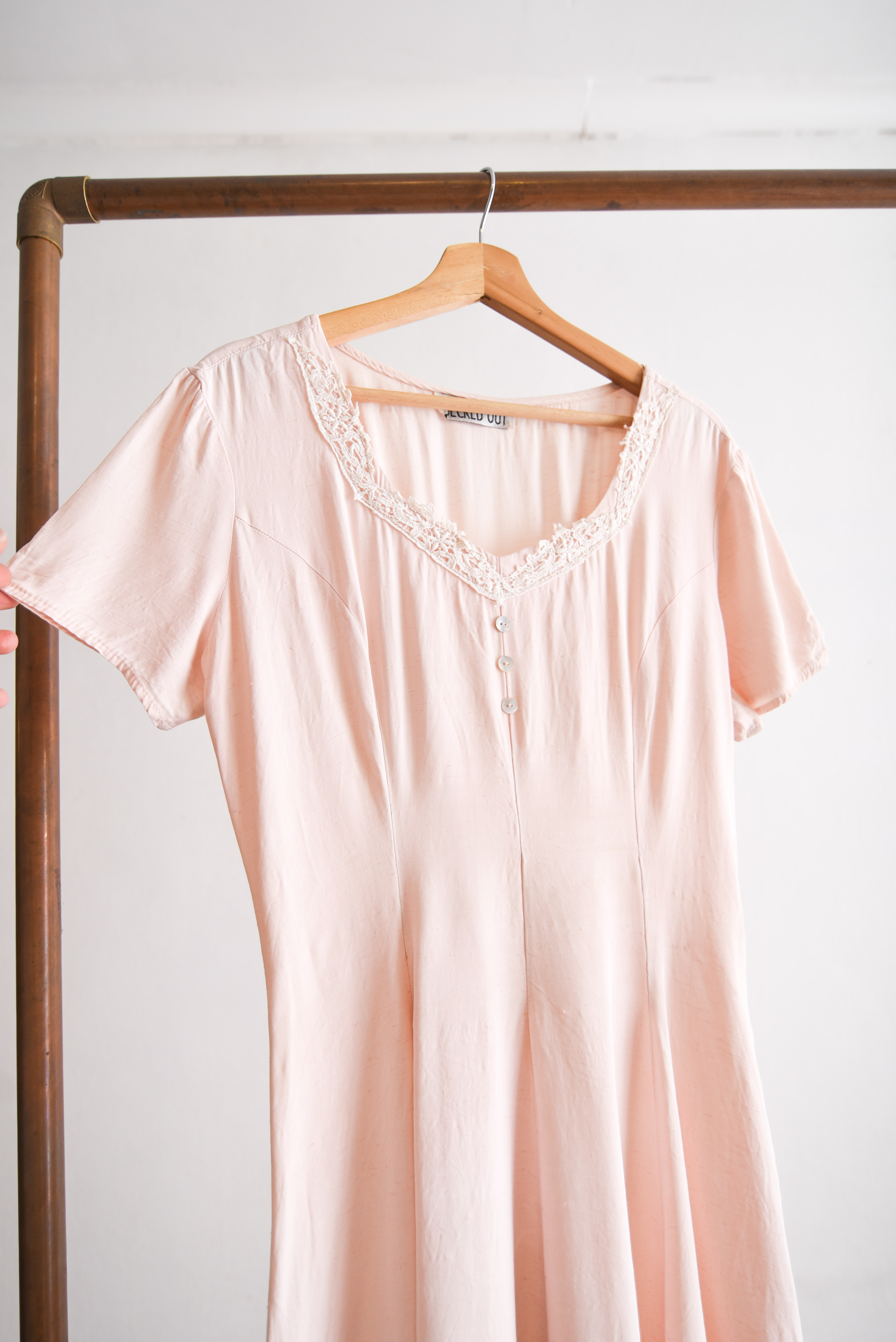 Vestido rosa pastel 90s