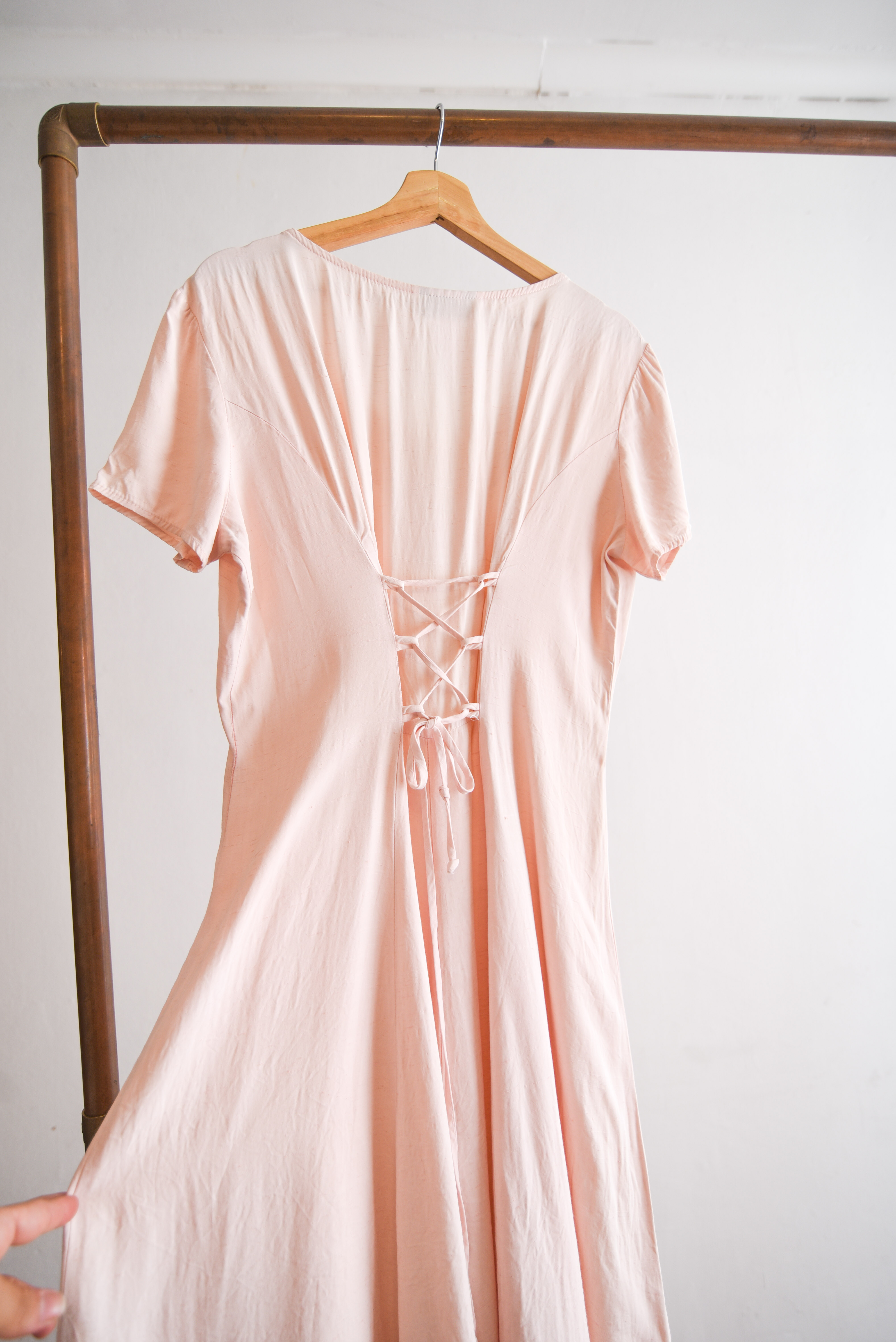 Vestido rosa pastel 90s