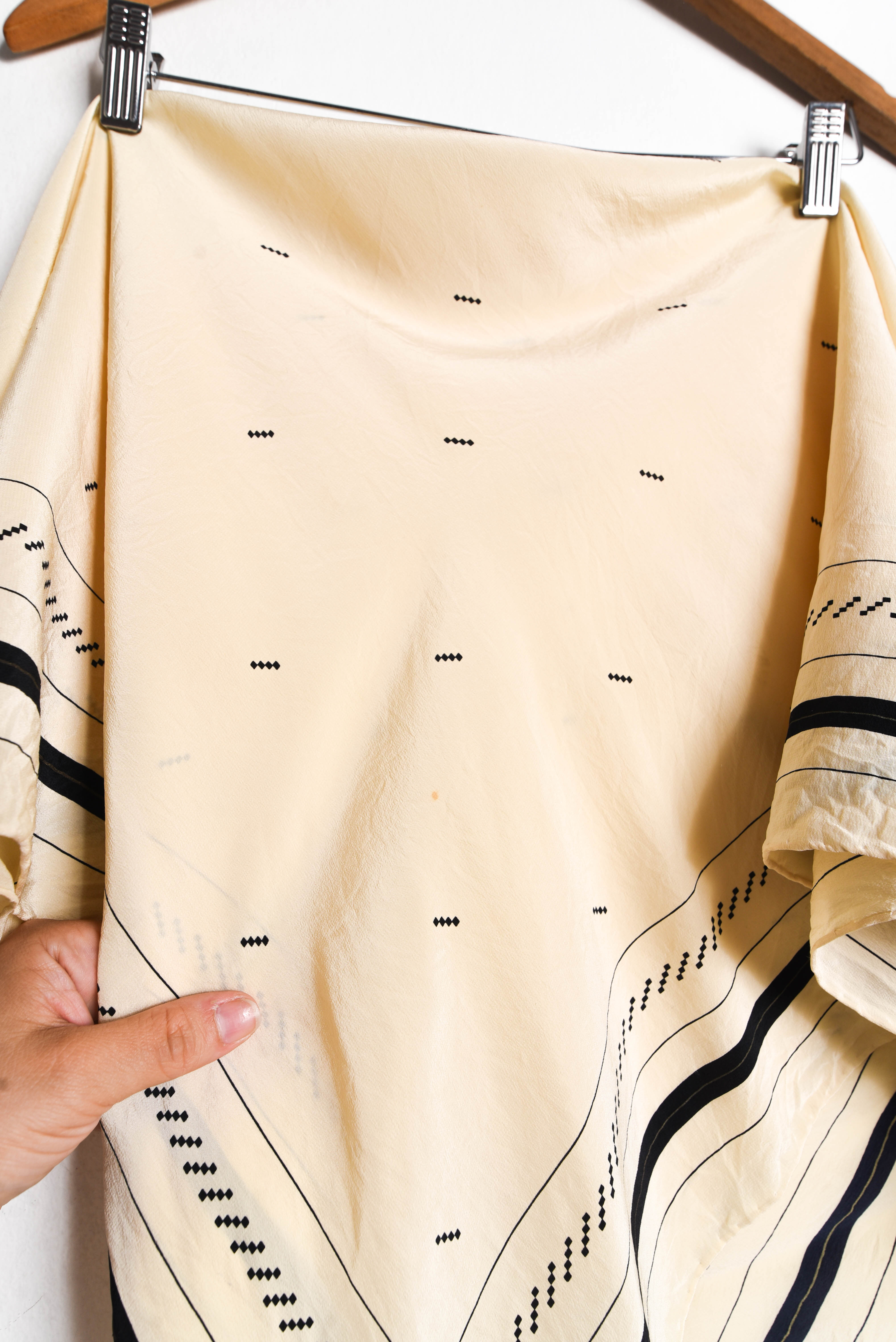 Pañuelo marfil silk vintage