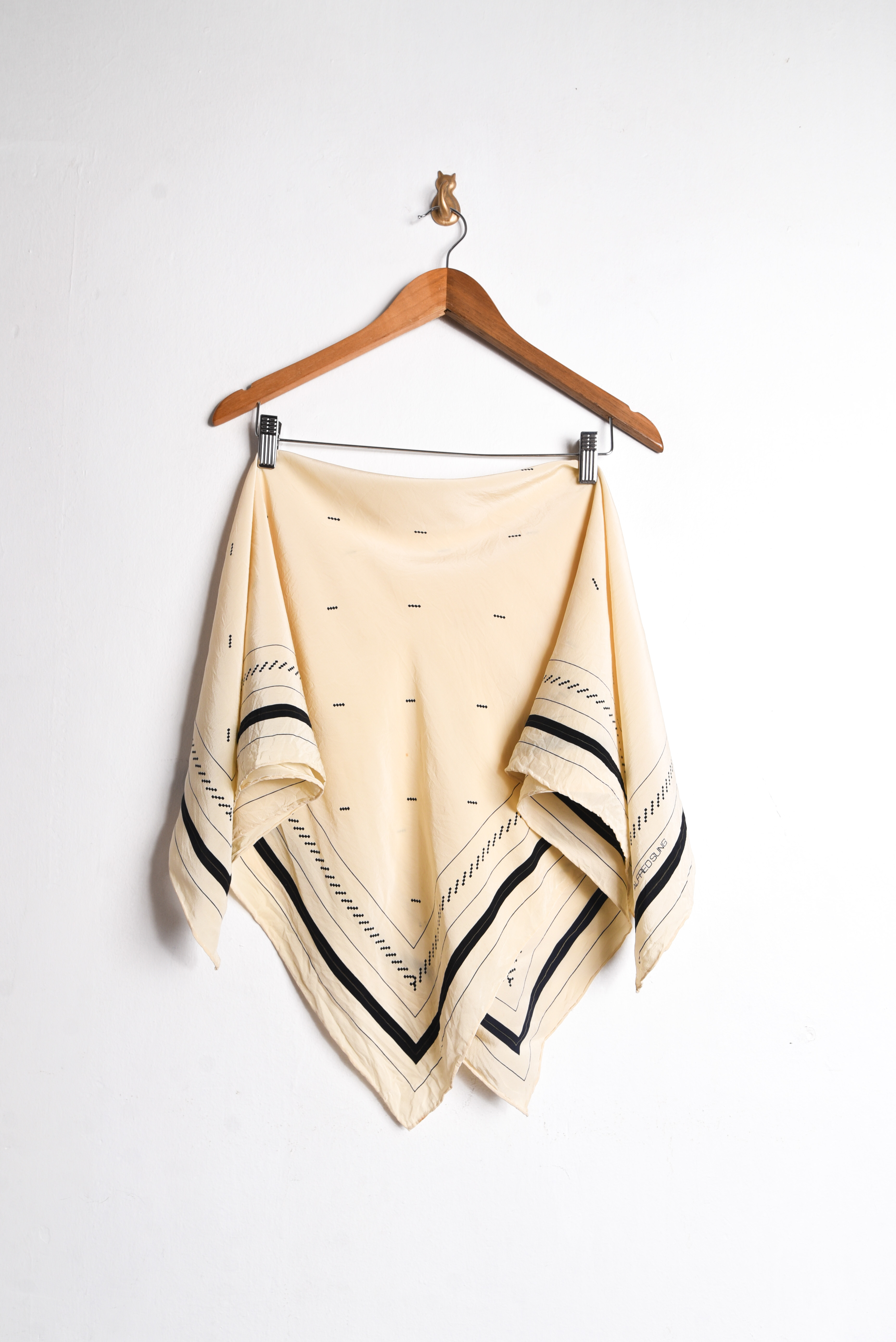 Pañuelo marfil silk vintage