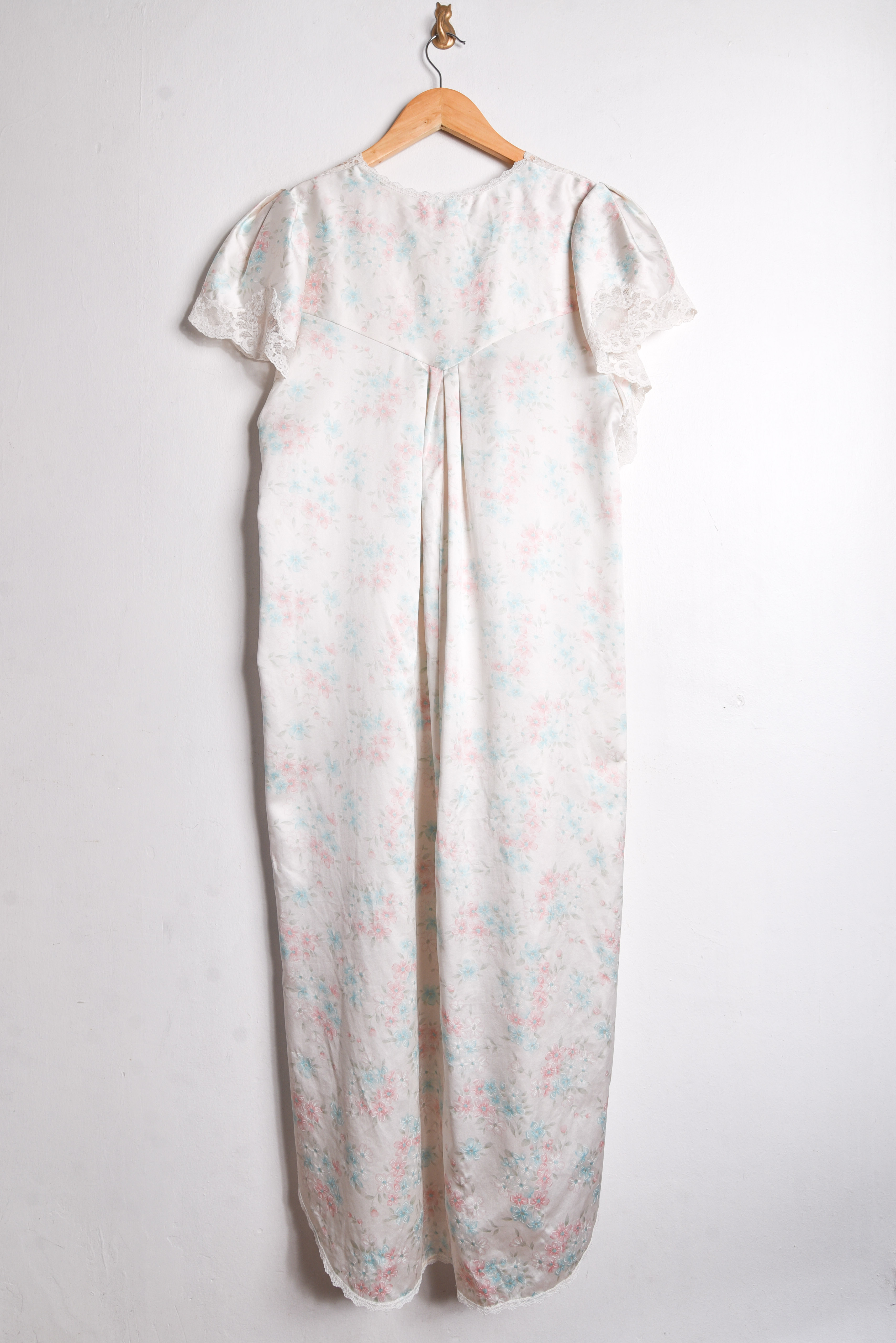 Camisola lencera satín floral vintage