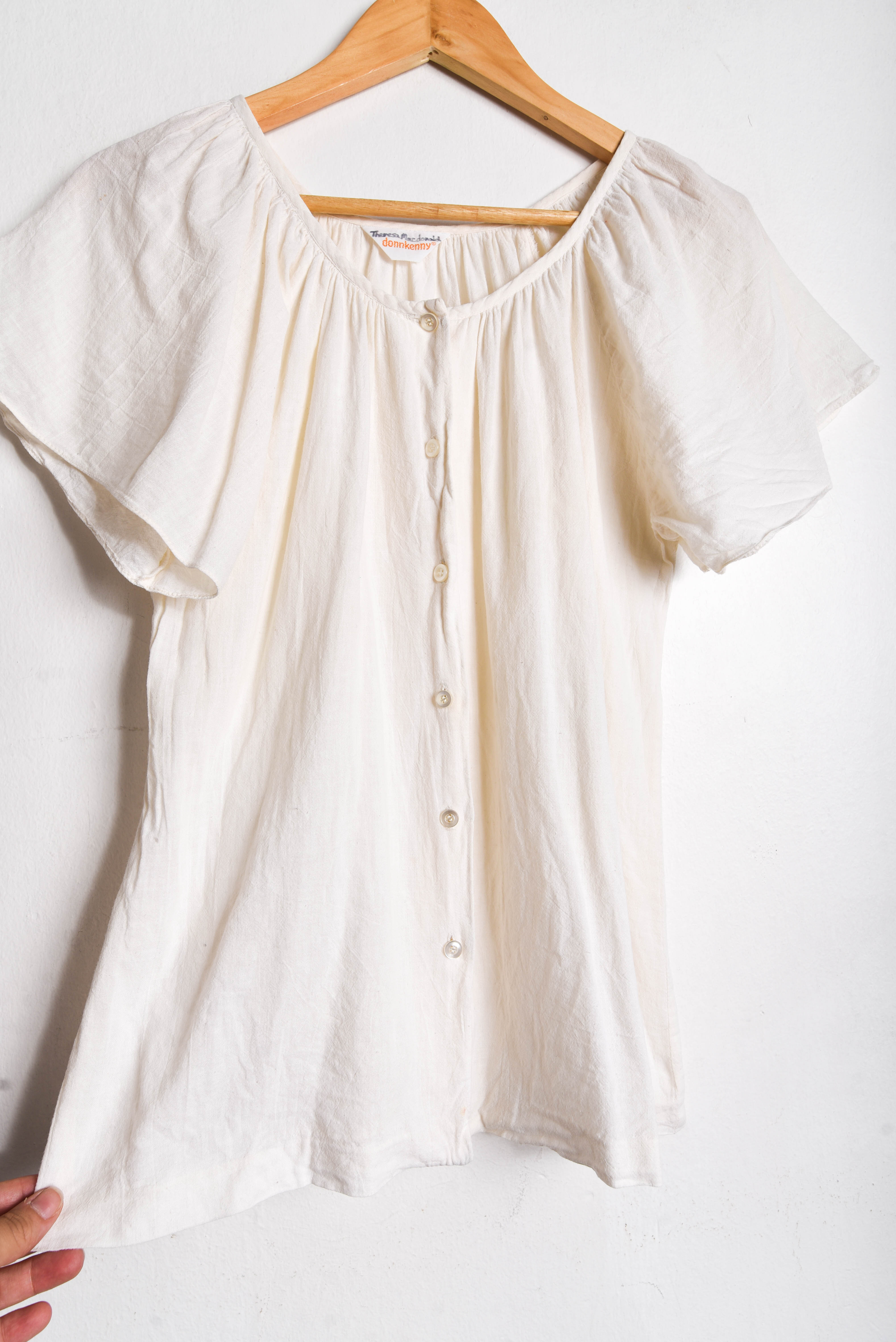 Blusa cotton lino botones